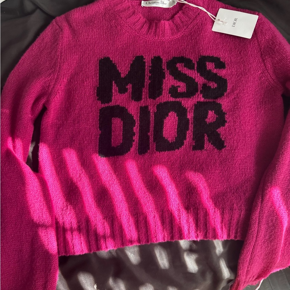 Dior Pink and Black Crew Neck Sweater - Picture 4 of 4
